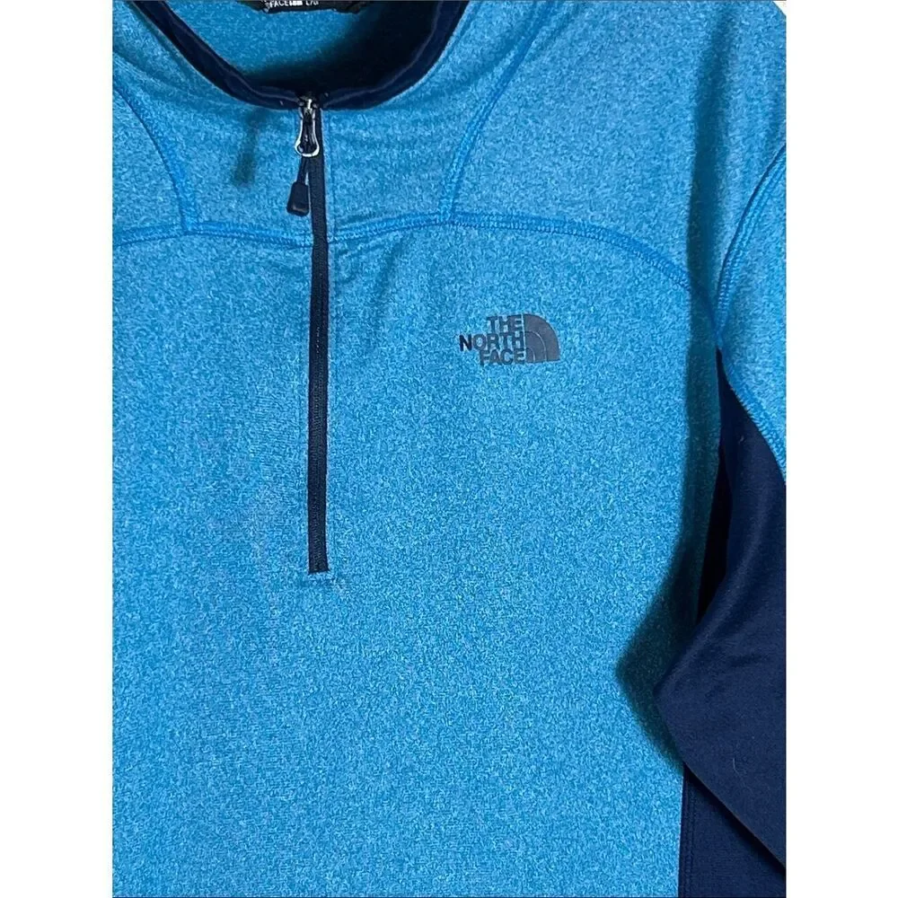 The North Face Men’s Teal and Navy Half-Zip Pullover